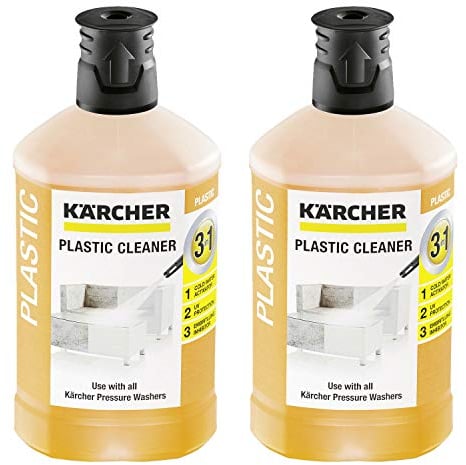2x Kärcher RM 613 Nettoyant plastique 3 en 1 détergent pour nettoyeurs haute pression (1000ml)