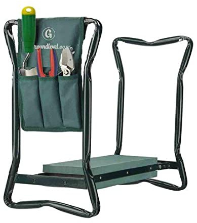 Groundlevel Multi Purpose Easy Relax Garden Kneeler And Chair With Tool Bag