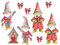 GRAZDesign Wandtattoo Weihnachten, Weihnachtsdeko Aufkleber Set mit Zwergen, Weihnachtssticker / 57x80cm