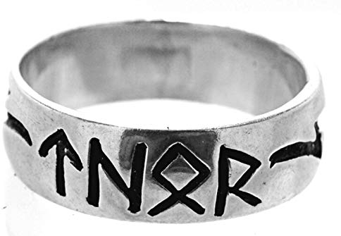Kiss of Leather Fingerring Thor aus 925 Sterling Silber, Gr. 52-78 (76 (24.2))