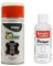 TRG Lederfarbspray 150ml Lederfarbe + Primer & Lederreiniger 100ml für Glattleder | Spray für Schuhe, Kunstleder & Stoffe, starke Deckkraft, viele Farben inkl. Metallic (orange 314/66)