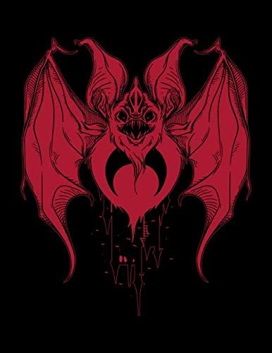 Notebook: Vampire Bat | Illustrated Notebook Journal Diary | Pastel Goth Spooky Creepy Occult Pagan Wicca Gothic | A4 8.5x11 | 120 Lines Pages
