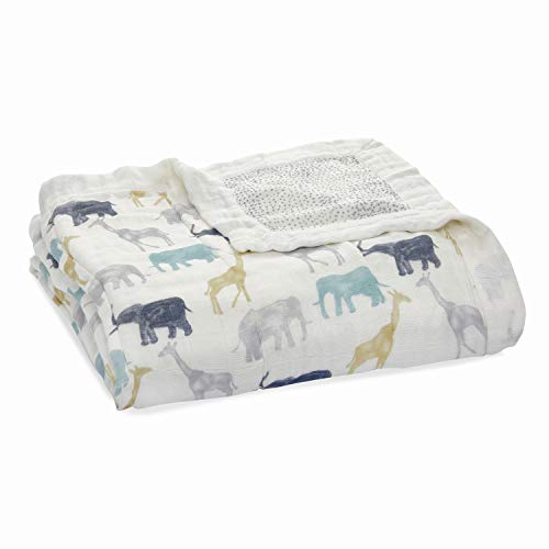 aden + anais™ Silky Soft Dream Blanket, Kuscheldecke für Mädchen und Jungen, Babydecke aus Bambus-Viskose-Musselin, Geschenk für Neugeborene, Säuglinge und Kleinkinder, 120x120cm, Expedition