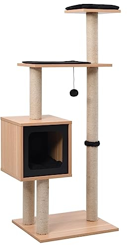 vidaXL Katzen Kratzbaum mit Sisal-Kratzmatte 123cm Kletterbaum Katzenbaum