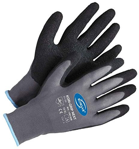 produebel.de Der Befestigungsspezialist Forsthandschuhe Montagehandschuhe Schutzhandschuhe Handschuhe Kori-Grip grau/schwarz * Größe 10 * Menge 12 Paar