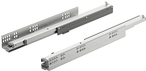 Gedotec Schubladenschienen Vollauszug - 1 Paar - Auszüge: 500 mm -Unterflurführung mit Steckzapfen-Montage - Teleskopschienen für Holz-Schubkästen - Schubladen Schienen Auszug mit Dämpfung