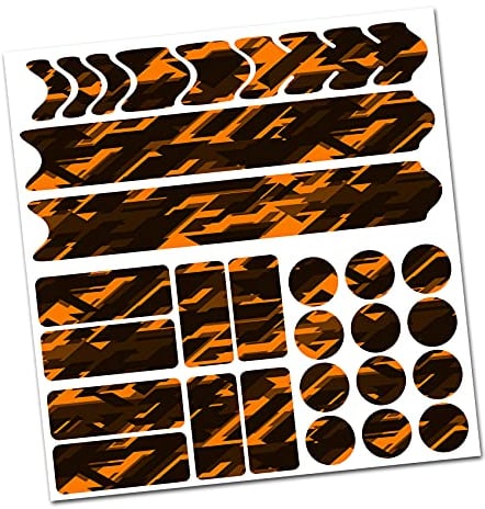 AlphaShield Pellicola protettiva per telaio per bicicletta R159 R161 (14 Future Neon Orange)