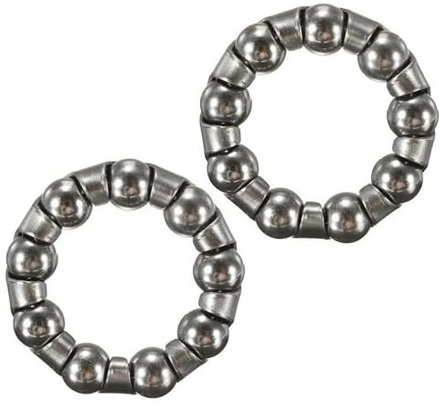 Laxzo ® Pair Headset Caged Ball Bearing 3/16 Precision Bottom Bracket Caged Silver Caged Headset Bearings Race Cycling Headset Bearing with 7 Balls Steering Bearings for MTB Bike Road Bike