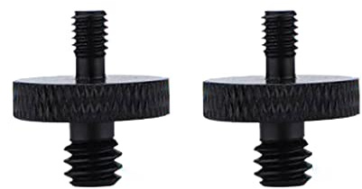 ehbn9 2pcs 1/4-20 Male to M4 M5 M6 M8 M10 Male Threaded Screws Tripod Converter Screw Black