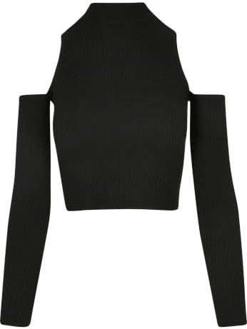 Urban Classics Damen Ladies Rib Knit Cut Out Sleeve Longsleeve