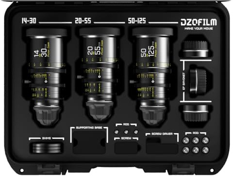 DZOFILM Cine Lens Pictor Zoom 3-Lens Kit (14-30/20-55/50-125 T2.8) Black