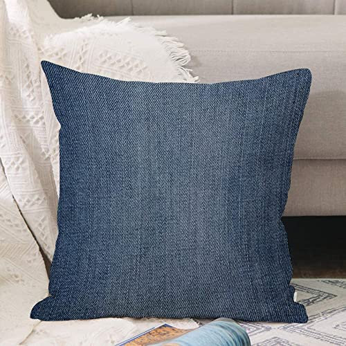Kissenbezug 45x45 cm,Denim-Jeans-Beschaffenheits-Denim-Hintergrund,Outdoor Kissen Kissenbezüge Kissenhülle Sofa Kissen dekokissen Zierkissen für Wohnzimmer Garten deko draußen