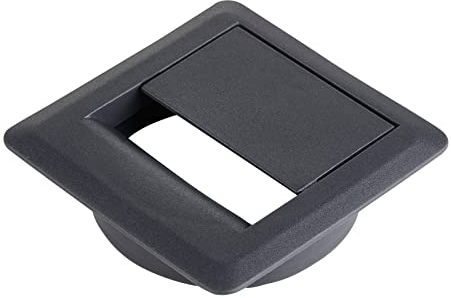 2 Stück SOTECH Kabeldurchführungen anthrazit Einlass-Ø 60 mm Gesamtmaß 70 x 70 mm Kabeldurchlass aus Kunststoff
