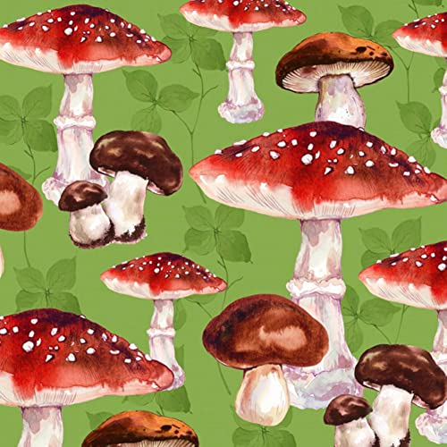 IHR Ideal Home Range - Papierservietten MUSHROOM ALLOVER green 20 St. Lunch-Servietten 33 cm x 33 cm