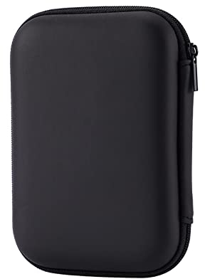 ENLACE Festplattentasche HDD Case,2,5 Zoll Case Tasche für Externe Festplatten,Tragbare Kabelorganizer Festplatten Tasche,Robust & Stoßsicher Hardcase Klein für HDD,5,5 x3,9 x1,5
