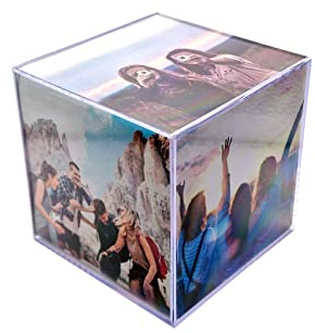 LolaPix Mehrseitige Fotorahmen. Fotowürfel. Originelle Fotorahmen. Personalisierte Fotogeschenke. FOTOWÜRFEL-HALTER