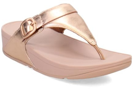Fitflop Femme Lulu Adjustable Leather Toe-Post Sandals, Rose Gold, 39 EU