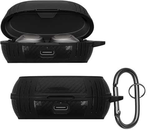 kwmobile Hülle kompatibel mit Jabra Elite 7 Pro/Elite 7 Active Hülle - TPU Case - Schutzhülle für Kopfhörer - Cover in Schwarz