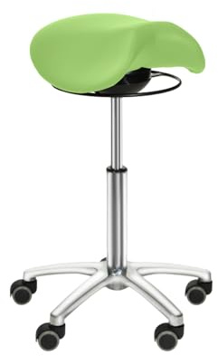 Teqler Sattelsitz-Hocker mit Schwing-Mechanismus hellgrün