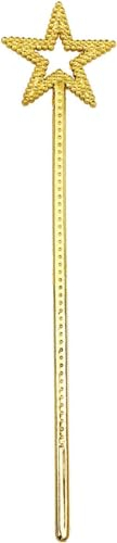 Rosojodg Baguette magique dorée, baguette magique ange étoile pailletée, baguette étoile à cinq branches, baguette d'étoile, accessoires de performance sur scène, fournitures de cosplay