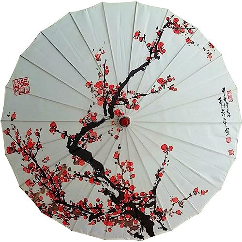 Tissu De Soie Parapluie Classique Japonais Art Papier À l'huile Parapluie Peint Parapluie Traditionnel Chinois Parasols Cosplay Photo Prop Parapluie De Danse