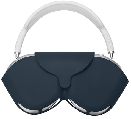 kwmobile Funda de Silicona Compatible con Apple AirPods MAX Funda para Auriculares de Diadema - Pizarra Oscura