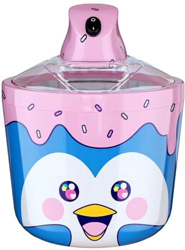 Ice Cream Maker Machine for Kids – 1.2 Quart Penguin Electric Ice Cream Makers, Best Countertop Machine for Homemade Ice Cream, soft serve, Sorbet, Gelato, Frozen Yogurt – Fun & Easy for Families