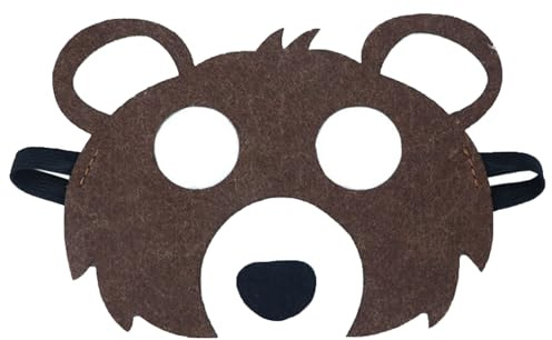Jtnohx Filz Tiermasken, 10 Stück Halloween Maske für, Tier Kostüm für Geburtstag Party Supplies
