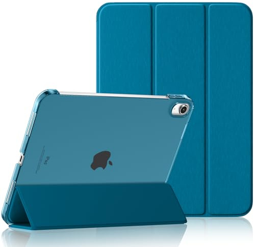 Maledan Cover per iPad A16 11/10 Generazione 11 Pollici 2025/10.9 2022 | PC Dorso Traslucida, Leggero Protettivo Case, Auto Sveglia/Sonno, Compatibile con Touch ID, Blu Pavone