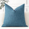 Artscope 1er Set Kissenbezug Einfarbig Wurfkissenbezug Leinen Kissenbezüge 45x45cm Moderne Dekokissen Kissenhülle Set Kissen Fall für Sofa Schlafzimmer Zuhause Dekor, Dunkelblau