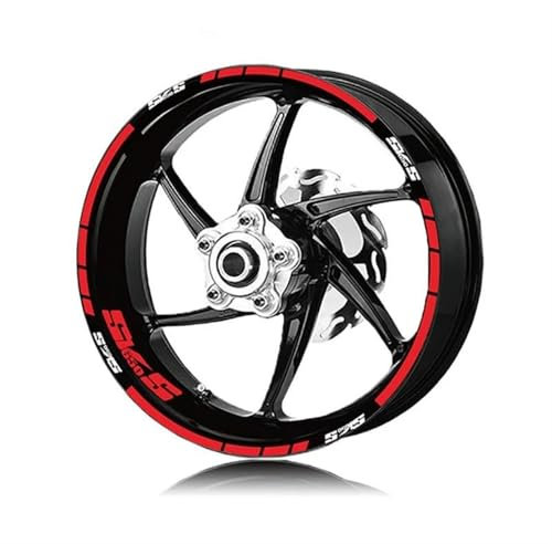 CSSPDM Einfach installieren Motorrad-Rad-Dekorationsaufkleber Für SV650 SV650S SV1000 Reifenfelgen-Innenring Reflektierende Streifen-Filmaufkleber(Style 5)