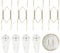 8PCS 8 Inch Gold Plate Hangers - Stainless Steel Decorative and Invisible Hooks for Walls With 4 Wall Hooks - W Shaped Dish Display Holder
