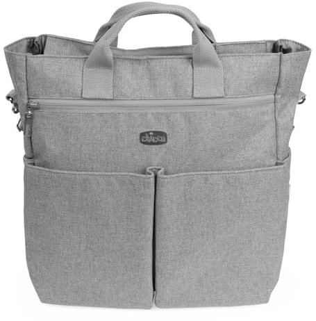 Chicco Borsa per Genitori Leggera e Funzionale, Dotata di Ampie Tasche, Pratica, Elegante e Funzionale, Design Elegante Monocromatico