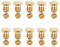 TREABEAR 10PCS Messing-Gasstrahldüsen Brennerdüse, Gasdüsen für Gasgrill, Gasdüsen 2×0.5mm, 4×0.7mm, 2×0.9mm, 2×0.95mm, Propan-Einspritzdüsen, Gasdüse für Gasherdbrenner Nozzle Replacement Parts