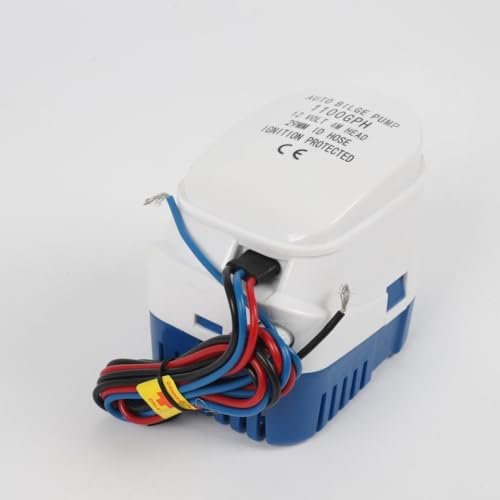 Pompa di sentina automatica, 12 V, 1100 GPH/70 LPM, pompa di sentina automatica per barche, stagni, piscine, blu