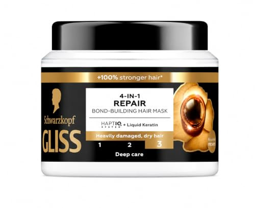 Schwarzkopf Gliss Hair Mask Ultimate Repair 4 in 1 Dry Damaged Hair, 400 ml, Pack of 1