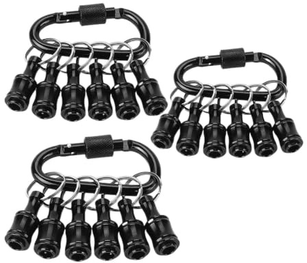 18-teiliger Bithalter-Schlüsselanhänger, 1/4 Zoll Sechskantschaft, Schraubendreher-Bit-Clip for Schlagschrauber, Bohrer-Bit-Verlängerung, Steckschlüssel, QuickRelease