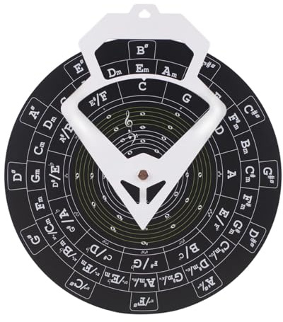 Luwecf Quintenzirkel-Rad-Akkord Quintenzirkel-Rad Gitarre Bass Profis Violine Musikalisches Lehrmittel Anfänger Melodie-Tool, Schwarz