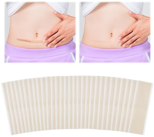30 Stück Silikon Narbenpflaster, 450cm Silikonpflaster für Narben, Wasserfest und Atmungsaktiv Silicone Scar Tape, Wiederverwendbare Silikon Pflaster für Narben für Operationsnarben, Aknenarben