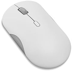 Lenovo 350 - Leise Bluetooth-Maus (Infrarot-Optisch, ergonomisch, beidhändig, programmierbare Tasten, dynamisches Rad, 3 DPI-Stufen, 1 AA-Batterie, einfacher Wechsel zu 2 Geräten) Wolkengrau