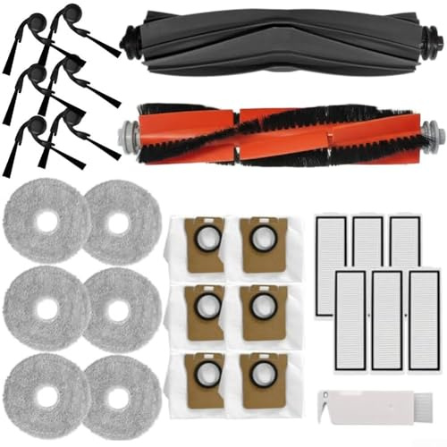 Kit di accessori di ricambio per robot aspirapolvere Xiaomi 5 e 5 Pro con 6 sacchetti per la polvere, 6 filtri HEPA, tamponi per mocio, spazzola principale, spazzola in gomma, spazzole laterali