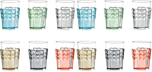 Guzzini Fratelli Tiffany pio & Tito Toso, Reggibicchieri Portabicchieri Colorati Acrilico Set 6 Pezzi Multicolore, SMMA 19970052 (Confezione da 2)