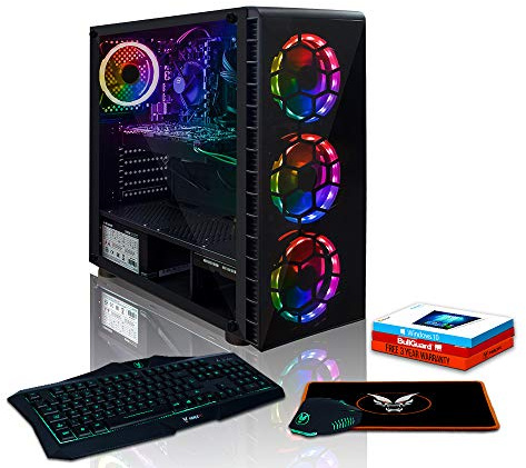 Fierce VIPER High-End RGB Gaming PC Pacchetto - Veloce 4.2GHz Hex-Core AMD Ryzen 5 3600, 240GB SSD, 1TB HDD, 16GB, NVIDIA GeForce RTX 3070 8GB, Win 10 installato, Tastiera (UK/QWERTY), Mouse 405689