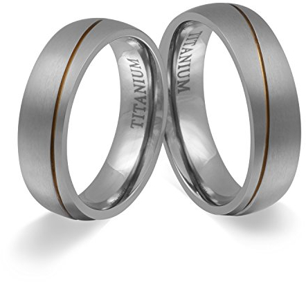 Juwelier Schönschmied Titanringe Partnerringe Eheringe - inkl. WUNSCHGRAVUR - Titan multisizer T4HH - mit AMAZON KONFIGURATOR direkt online gestalten !