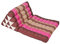 Handelsturm Thaikissen mit Dreieck und 1 Auflage, Bodenkissen aus Thailand, buntes Kissen mit Füllung aus Kapok, Sitzkissen aus Asien pink und rot