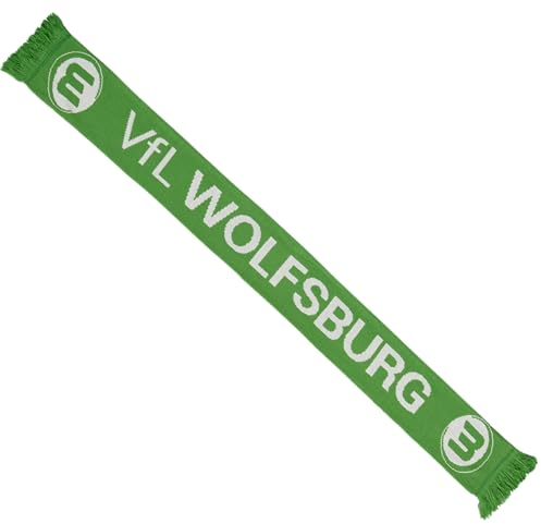 VfL Wolfsburg Schal - Logo - grün-weiß Fanschal Scarf - Plus Lesezeichen Wir lieben Fußball