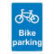 GE353 Bike Parking SIGN cycle rack stand mountain racer pedal two wheeler 200mm x 300mm Dibond/Composite Aluminium