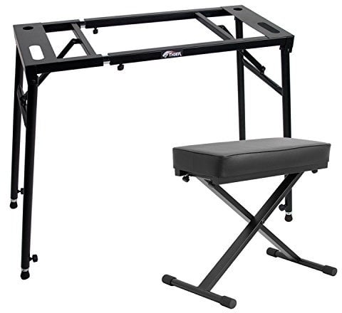 Tiger Flat Top Keyboard Stand and Stool Pack