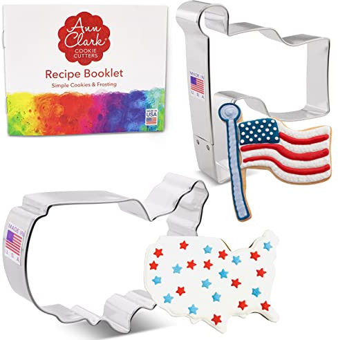 Ann Clark United States of America Cookie Cutters Set of 2, Made in USA