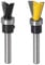 Bestgle 2pcs 1/4 Shank Dovetail Router Bit 1/2 & 5/8 Cutting Diameter with Bearing Dovetail Joint Woodworking Milling Cutter Tool